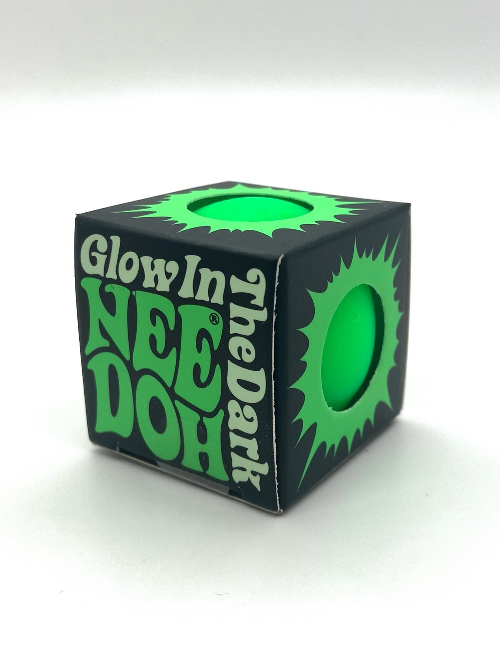 Nee Doh - Swirl, The Groovy Glob - Neon Green Glow In The Dark Squishy, Small